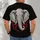 White Elephant Head With Crimson Flourish for Retro Collegiate Casual Style Wear All-over Print Unisex T-shirt - 4