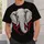 White Elephant Head With Crimson Flourish for Retro Collegiate Casual Style Wear All-over Print Unisex T-shirt - 6