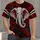 Crimson Elephant Crest for Game Day, Tailgates and Vintage Collegiate Casual Wear All-over Print Unisex T-shirt - 1