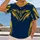 Navy And Gold Football Uniform Motifs For Game Day And College Sports Fans Casual Wear All-over Print Unisex T-shirt - 2
