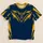 Navy And Gold Football Uniform Motifs For Game Day And College Sports Fans Casual Wear All-over Print Unisex T-shirt - 5