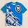Blue And White Lion And Football Motifs For Game Day, Sports Fans, And Athletic Season All-over Print Unisex T-shirt - 5