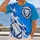 Blue And White Lion And Football Motifs For Game Day, Sports Fans, And Athletic Season All-over Print Unisex T-shirt - 2