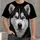 Blue-Eyed Husky Portrait for Outdoor Adventures and Everyday Casual Style All-over Print Unisex T-shirt - 1