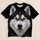 Blue-Eyed Husky Portrait for Outdoor Adventures and Everyday Casual Style All-over Print Unisex T-shirt - 5