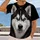 Blue-Eyed Husky Portrait for Outdoor Adventures and Everyday Casual Style All-over Print Unisex T-shirt - 2