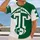 Green And White Football Monogram for Game Day Tailgating and Fan Gatherings All-over Print Unisex T-shirt - 2