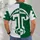 Green And White Football Monogram for Game Day Tailgating and Fan Gatherings All-over Print Unisex T-shirt - 4