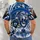 Roaring Blue Lion Football Scene for Game Day Style and Youth Sports Fans All-over Print Unisex T-shirt - 4