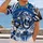 Roaring Blue Lion Football Scene for Game Day Style and Youth Sports Fans All-over Print Unisex T-shirt - 2