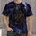 Gothic Skeleton Cowboy and Raven for Dark Western Halloween Nights and Outings All-over Print Unisex T-shirt - 1