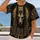 Jackal-Headed Egyptian Deity with Golden Halo for Dark Mythic Evenings and Festivals All-over Print Unisex T-shirt - 2