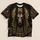 Jackal-Headed Egyptian Deity with Golden Halo for Dark Mythic Evenings and Festivals All-over Print Unisex T-shirt - 5