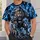 Armored Lion Warrior and Lightning Skyline for Game Day Fans All-over Print Unisex T-shirt - 6