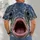 Giant Big-Mouth Fish Face for Fishing Trips and Funny Weekend Wear All-over Print Unisex T-shirt - 4