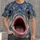 Giant Big-Mouth Fish Face for Fishing Trips and Funny Weekend Wear All-over Print Unisex T-shirt - 1