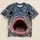 Giant Big-Mouth Fish Face for Fishing Trips and Funny Weekend Wear All-over Print Unisex T-shirt - 5