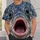 Giant Big-Mouth Fish Face for Fishing Trips and Funny Weekend Wear All-over Print Unisex T-shirt - 6