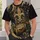 Halloween Football and Fleur Motifs for Spooky Season Game Day Tailgating Fans All-over Print Unisex T-shirt - 6