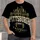 Golden Bridge Skyline and Football Emblem for Game Day Fans and City Sports Pride All-over Print Unisex T-shirt - 1