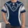 Navy Football Star Crest and Silver Stripe Style for Game Day and Casual Wear All-over Print Unisex T-shirt - 1
