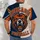 Chicago football lettering Collegiate Color Blocking Roaring Bear Chicago Football Chest All-over Print Unisex T-shirt - 4