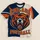 Chicago football lettering Collegiate Color Blocking Roaring Bear Chicago Football Chest All-over Print Unisex T-shirt - 5