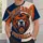 Chicago football lettering Collegiate Color Blocking Roaring Bear Chicago Football Chest All-over Print Unisex T-shirt - 6