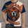 Chicago football lettering Collegiate Color Blocking Roaring Bear Chicago Football Chest All-over Print Unisex T-shirt - 1