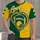 Green And Gold Heart Football Helmet For Game Day Halloween Fans Of All Ages All-over Print Unisex T-shirt - 1