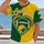 Green And Gold Heart Football Helmet For Game Day Halloween Fans Of All Ages All-over Print Unisex T-shirt - 2