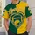 Green And Gold Heart Football Helmet For Game Day Halloween Fans Of All Ages All-over Print Unisex T-shirt - 6