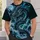 Teal Cloud Dragon Fantasy Scene for Autumn Outdoor Adventures and Everyday Casual Wear All-over Print Unisex T-shirt - 6