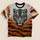 Tiger Head and Orange-Black Stripes for Football Game Day and Casual Fan Supporters All-over Print Unisex T-shirt - 5