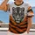 Tiger Head and Orange-Black Stripes for Football Game Day and Casual Fan Supporters All-over Print Unisex T-shirt - 2