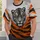 Tiger Head and Orange-Black Stripes for Football Game Day and Casual Fan Supporters All-over Print Unisex T-shirt - 6