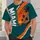 Miami Palm Sunset And Art Deco Skyline For Game Day And Coastal Sports Fans All-over Print Unisex T-shirt - 6