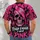 Pink Ribbon Skull For Breast Cancer Awareness Supporters And Bold Alternative Style All-over Print Unisex T-shirt - 4