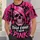 Pink Ribbon Skull For Breast Cancer Awareness Supporters And Bold Alternative Style All-over Print Unisex T-shirt - 6