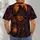 Pumpkin Scarecrow and Haunted Castle for Halloween Night Celebrations and Parties All-over Print Unisex T-shirt - 4