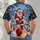 Santa Bowling Snow Scene for Christmas Parties and Cheerful Winter Holiday Gatherings All-over Print Unisex T-shirt - 4