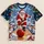 Santa Bowling Snow Scene for Christmas Parties and Cheerful Winter Holiday Gatherings All-over Print Unisex T-shirt - 5