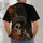 Sombrero Sugar Skull and Marigolds for Day of the Dead Celebrations All-over Print Unisex T-shirt - 4