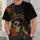 Sombrero Sugar Skull and Marigolds for Day of the Dead Celebrations All-over Print Unisex T-shirt - 6