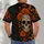 Orange Marigolds Charcoal Foliage Sugar Skull Marigolds And Butterflies For Day Of The Dead All-over Print Unisex T-shirt - 4