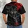 Red Moon Wolf Forest Wilderness Scene for Outdoor Adventures and Nature Lovers All-over Print Unisex T-shirt - 4