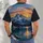 Snowy Mountain Lake Sunset Scenery for Hiking and Outdoor Adventure Nature Lovers All-over Print Unisex T-shirt - 4