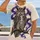 Watchful Owl With Violet Smoke And Branches For Nature Lovers And Everyday Adventures All-over Print Unisex T-shirt - 2