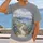 Blue Wildflower Path Landscape for Casual Outdoor Days and Nature Lovers of All Ages All-over Print Unisex T-shirt - 2