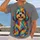 Colorful Shaggy Puppy Rainbow Dog Art for Casual Outings and Everyday Pet Lovers All-over Print Unisex T-shirt - 2